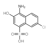 6-chloro-1-amino-2-naphthol-4-sulfonic acid structure