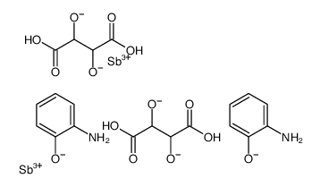 2-aminophenol,antimony(3+),2,3-dioxidobutanedioate,hydron结构式