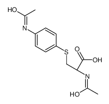 (2R)-2-acetamido-3-(4-acetamidophenyl)sulfanylpropanoic acid Structure