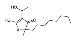 5-hydroxy-4-(1-hydroxyethyl)-2-methyl-2-octylthiophen-3-one结构式