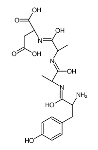 (2S)-2-[[(2S)-2-[[(2S)-2-[[(2S)-2-amino-3-(4-hydroxyphenyl)propanoyl]amino]propanoyl]amino]propanoyl]amino]butanedioic acid结构式