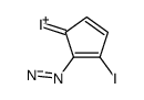 5-diazo-1,4-diiodocyclopenta-1,3-diene结构式