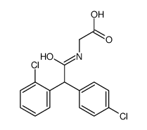 2-[[2-(2-chlorophenyl)-2-(4-chlorophenyl)acetyl]amino]acetic acid Structure