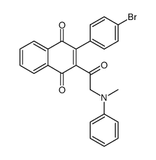 2-(4-Bromo-phenyl)-3-[2-(methyl-phenyl-amino)-acetyl]-[1,4]naphthoquinone Structure