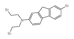 7-bromo-N,N-bis(2-bromoethyl)-9H-fluoren-2-amine structure