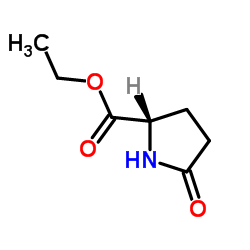 Ethyl 5-oxo-L-prolinate Structure