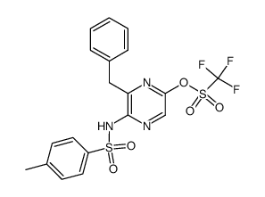 5-N-(p-toluenesulfonyl)amide-6-benzyl-2-O-trifluoromethanesulfonyloxy-pyrazine Structure