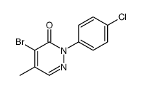 4-bromo-2-(4-chlorophenyl)-5-methylpyridazin-3-one结构式