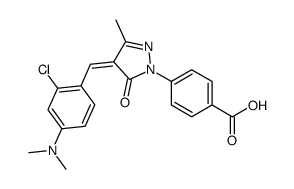 4-[(4Z)-4-[[2-chloro-4-(dimethylamino)phenyl]methylidene]-3-methyl-5-oxopyrazol-1-yl]benzoic acid Structure