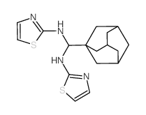 Methanediamine,N,N'-bis(2-thiazolyl)-1-tricyclo[3.3.1.13,7]dec-1-yl- structure