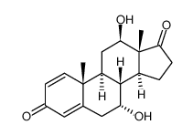 7,12-dihydroxyandrosta-1,4-diene-3,17-dione Structure