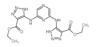 ethyl 5-[[6-[(5-ethoxycarbonyl-2H-triazol-4-yl)amino]pyrazin-2-yl]amino]-2H-triazole-4-carboxylate Structure