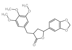 5-benzo[1,3]dioxol-5-yl-3-[(3,4,5-trimethoxyphenyl)methyl]oxolan-2-one picture