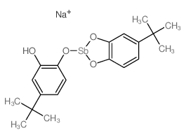 antimony; 4-tert-butylbenzene-1,2-diol Structure