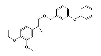 1-ethoxy-2-methoxy-4-[2-methyl-1-[(3-phenoxyphenyl)methoxy]propan-2-yl]benzene结构式