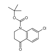 TERT-BUTYL 7-CHLORO-4-OXO-3,4-DIHYDROQUINOLINE-1(2H)-CARBOXYLATE结构式