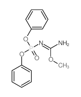 ((Imino(methoxy)methyl)amino)(diphenoxy)phosphine oxide结构式