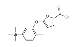 5-(2-methyl-5-trimethylsilylphenoxy)furan-2-carboxylic acid Structure