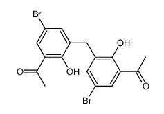 1,1'-(methylenebis(5-bromo-2-hydroxy-3,1-phenylene))bis(ethan-1-one)结构式