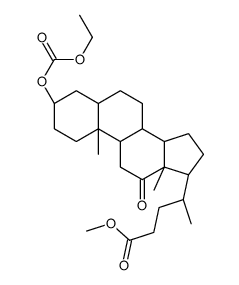 methyl 3alpha-[(ethoxycarbonyl)oxy]-12-oxo-5-beta-cholan-24-oate structure