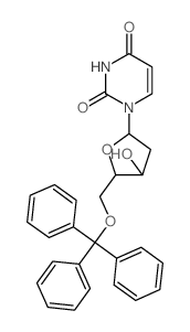 1-[4-hydroxy-5-(trityloxymethyl)oxolan-2-yl]pyrimidine-2,4-dione结构式