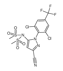 1-[2,6-dichloro-4-(trifluoromethyl)phenyl]-5-di(methylsulfonyl)amide-1H-pyrazole-3-carbonitrile Structure