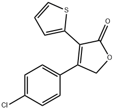 2(5H)-Furanone, 4-(4-chlorophenyl)-3-(2-thienyl)- Structure