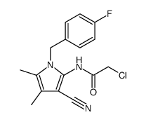 2-CHLORO-N-[3-CYANO-1-(4-FLUOROBENZYL)-4,5-DIMETHYL-1H-PYRROL-2-YL]ACETAMIDE结构式