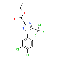 Ethyl 1-(3,4-dichlorophenyl)-5-(trichloromethyl)-1H-1,2,4-triazole-3-carboxylate结构式