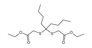 4,4-dibutyl-3,5-dithia-heptanedioic acid diethyl ester Structure