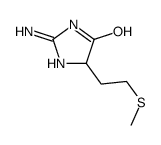 4H-Imidazol-4-one,2-amino-3,5-dihydro-5-[2-(methylthio)ethyl]- Structure