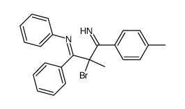 [2-Bromo-3-imino-2-methyl-1-phenyl-3-p-tolyl-prop-(E)-ylidene]-phenyl-amine Structure