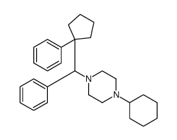 1-cyclohexyl-4-[phenyl-(1-phenylcyclopentyl)methyl]piperazine结构式