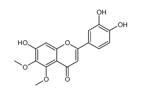 5,6-Dimethoxy-7,3',4'-trihydroxyflavone结构式