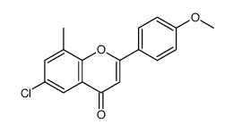 6-chloro-2-(4-methoxyphenyl)-8-methylchromen-4-one结构式