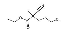 ethyl 5-chloro-2-cyano-2-methylpentanoate结构式