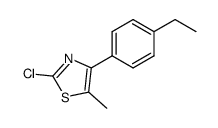 2-CHLORO-4-(4-ETHYLPHENYL)-5-METHYLTHIAZOLE结构式