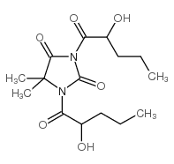 N,N-双(1-羟基戊醛基)-5,5-二甲基海因结构式