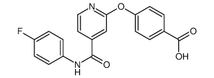 4-[4-[(4-fluorophenyl)carbamoyl]pyridin-2-yl]oxybenzoic acid结构式