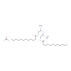 N,N'-[iminobis(ethyleneiminoethylene)]bis(dodecanamide) monoacetate结构式