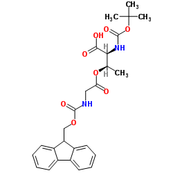 Boc-Thr(Fmoc-Gly)-OH结构式