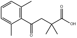 2,2-Dimethyl-4-(2,6-dimethylphenyl)-4-oxobutyric acid结构式