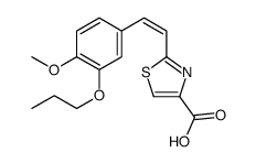 2-[(E)-2-(4-methoxy-3-propoxyphenyl)ethenyl]-1,3-thiazole-4-carboxylic acid结构式