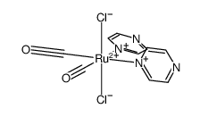 trans,cis,cis-[RuCl2(CO)2(pyrazine)2]结构式