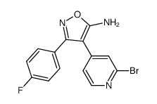 5-amino-4-(2-bromopyridin-4-yl)-3-(4-fluorophenyl)isoxazole结构式