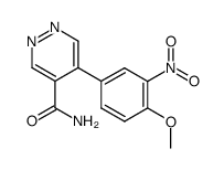 5-(4-methoxy-3-nitro-phenyl)-pyridazine-4-carboxylic acid amide Structure