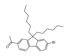 9,9-di-n-hexyl-2-acetyl-7-bromofluorene Structure