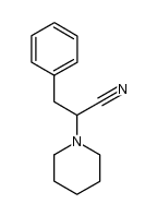 (+/-)-3-phenyl-2-(1-piperidinyl)propanenitrile Structure