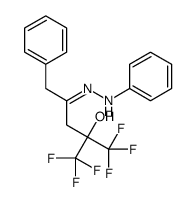 (4Z)-1,1,1-trifluoro-5-phenyl-4-(phenylhydrazinylidene)-2-(trifluoromethyl)pentan-2-ol结构式