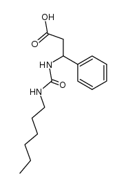 3-(3-hexylureido)-3-phenylpropanoic acid结构式